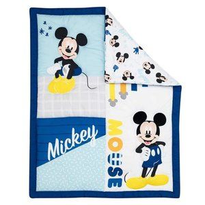Disney Baby Forever Mickey Mouse 3-Piece Blue Crib Bedding Set